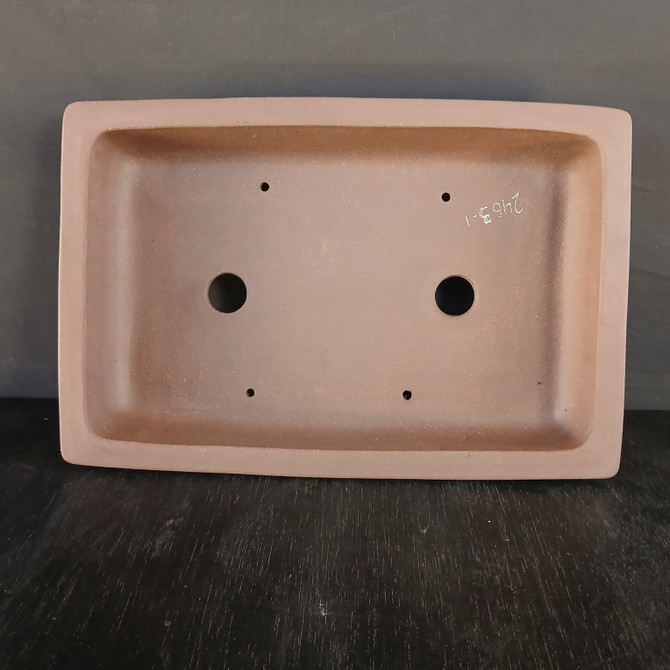 14-Inch Unglazed Rectangular Yixing Bonsai Pot (No. 2463-1)
