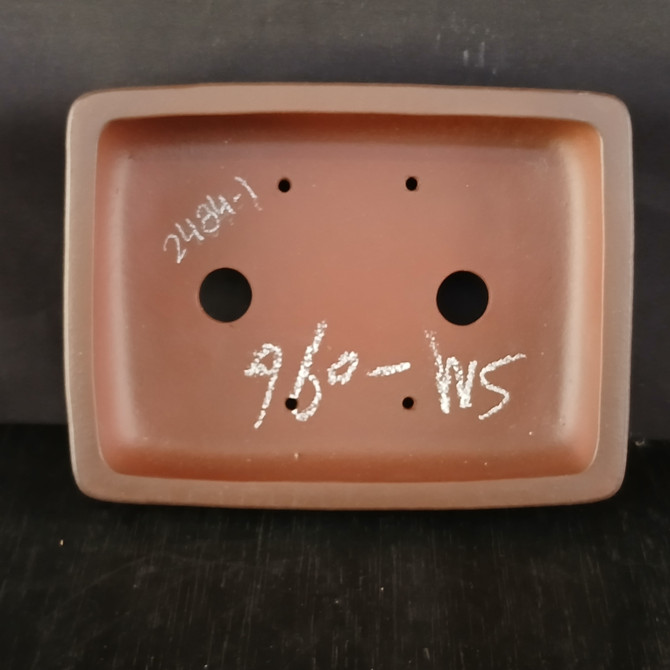 7-Inch Unglazed Rectangle Yixing Ceramic Bonsai Pot (No. 2484-1)