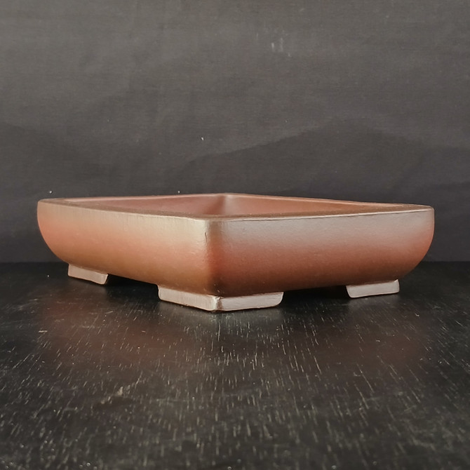 7-Inch Unglazed Rectangle Yixing Ceramic Bonsai Pot (No. 2484-1)