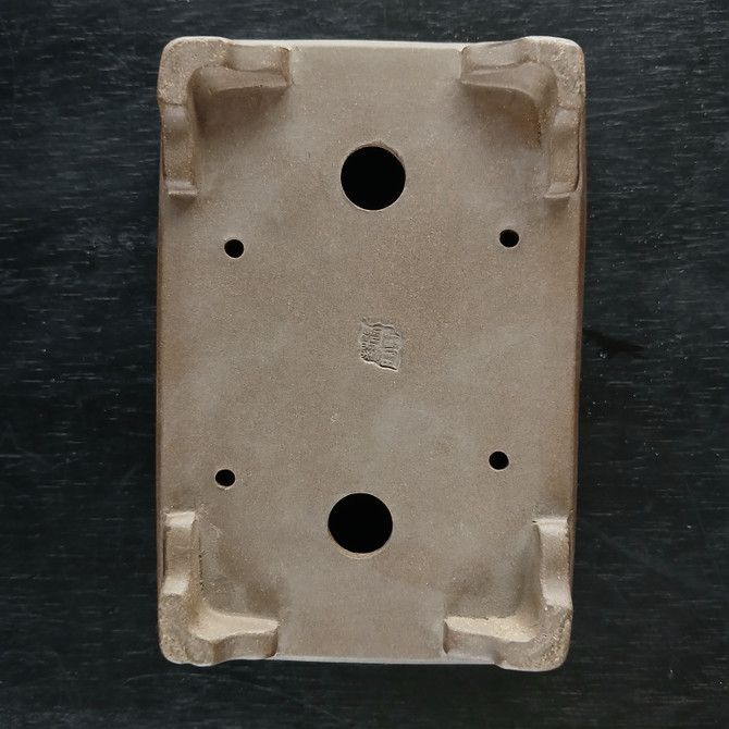 6-Inch Unglazed rectangle Yixing Ceramic Bonsai Pot (No. 2482-1)