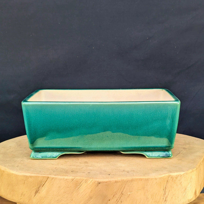 10" Green Glazed Yixing Bonsai Pot (No. 2335e)