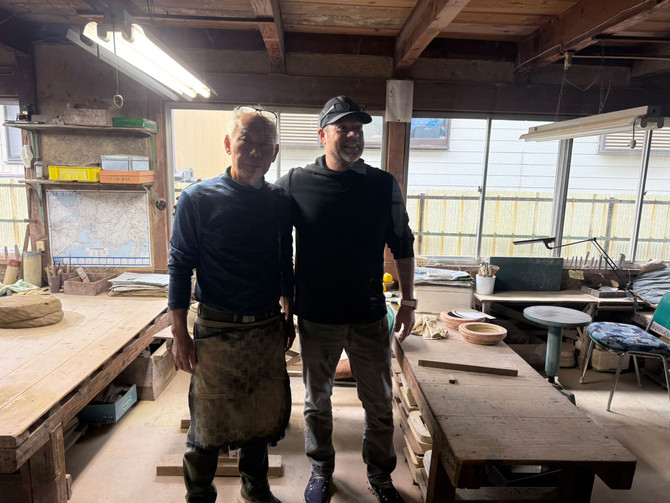 Ashley Visiting the Seizan Kiln with Reiho (Katsushi Kataoka) inside the Tokoname Studio