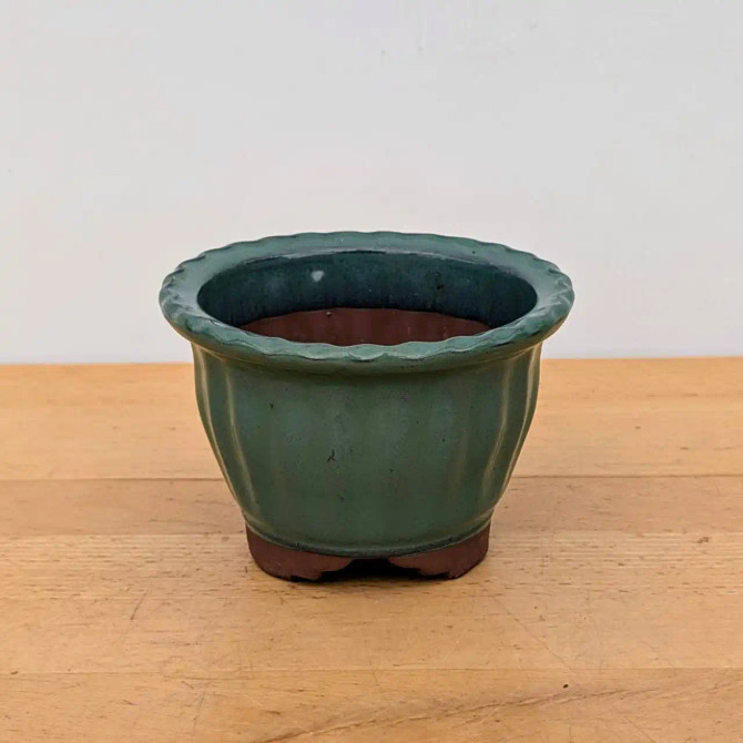 5" Glazed Round Japanese Bonsai Pot (Choose Color)