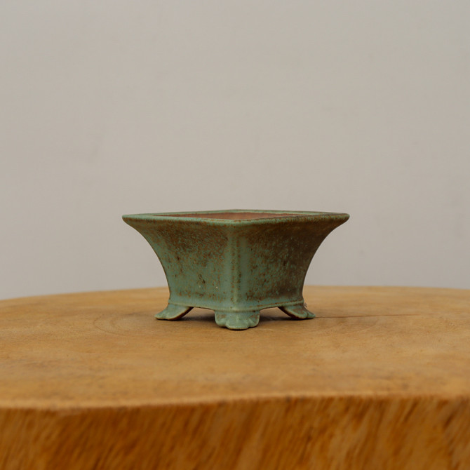 3"  Yixing Square Glazed Pot (No. 814)