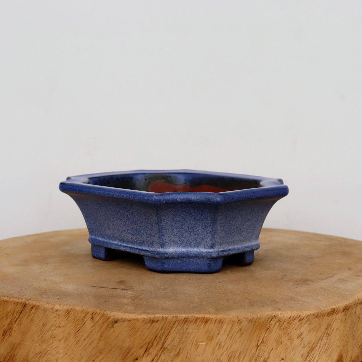 7-Inch Blue Glazed Yixing Bonsai Pot (No. 2411a)
