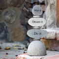 Caim Sculpture | Wish it, Dream it, Do it - Cut Stone