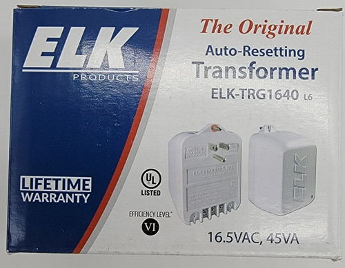 Elk auto-reset 16,5vac 45va transformer elk-trg1640