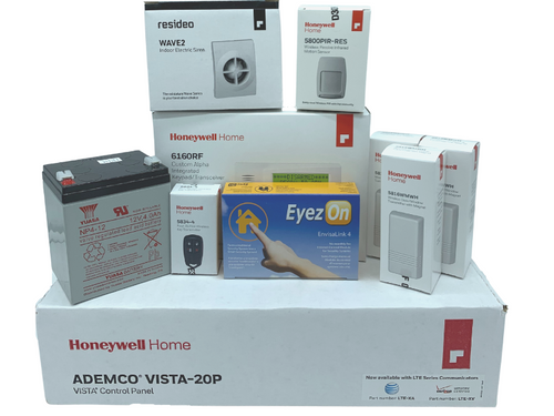 Honeywell Home Vista-20p, 6160RF, EVL 4, Battery, Siren, (3