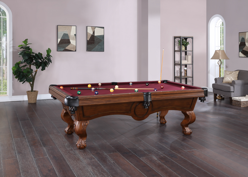 Savannah 8 Foot Pool Table Birch Brown Walnut - Ozone Recreation