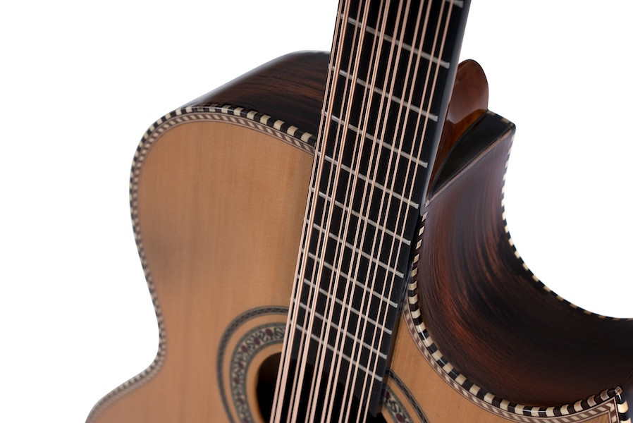 Oscar Schmidt Bajo Sexto, Solid Cedar/Rose-Tek, Barcus Berry LX4
