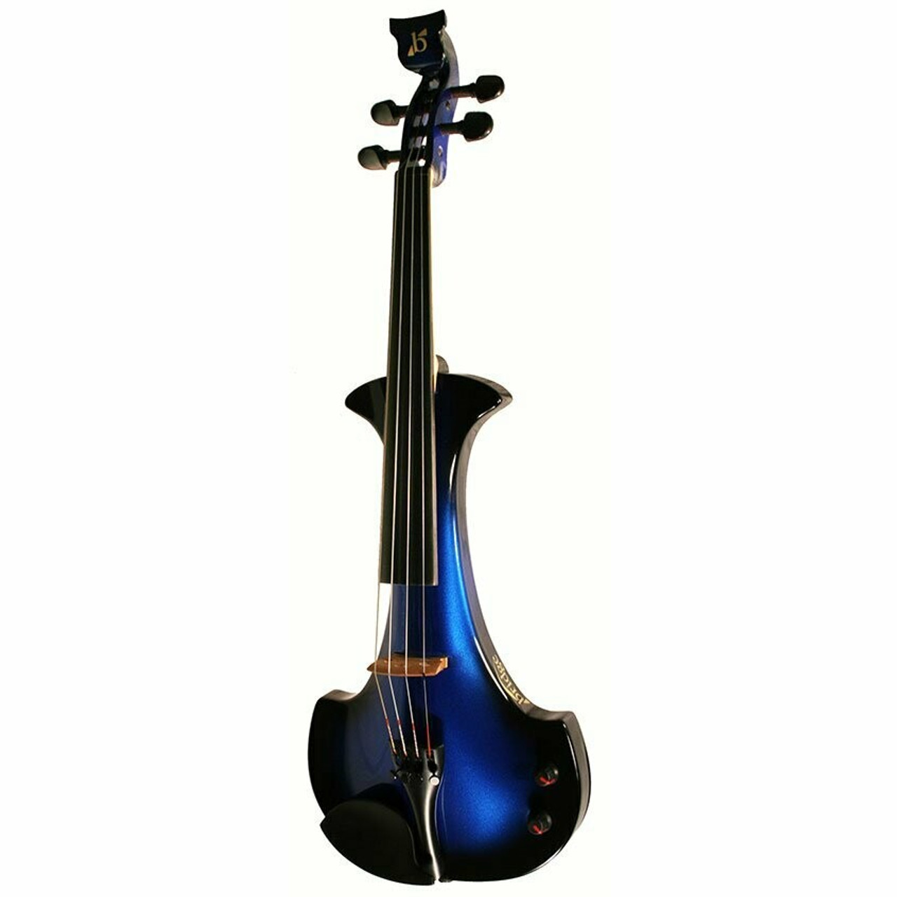 Bridge Aquila 4 String Electric Violin, Blue/Black w/ Case and Bow