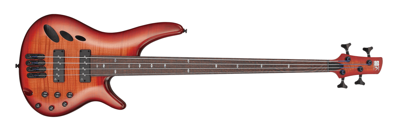 Ibanez SR Bass Workshop 4-String Fretless Brown Topaz Burst Low