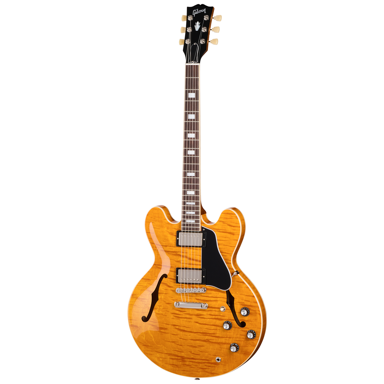 Gibson ES-335 Figured Semi-Hollow Electric Guitar, Honey Amber w