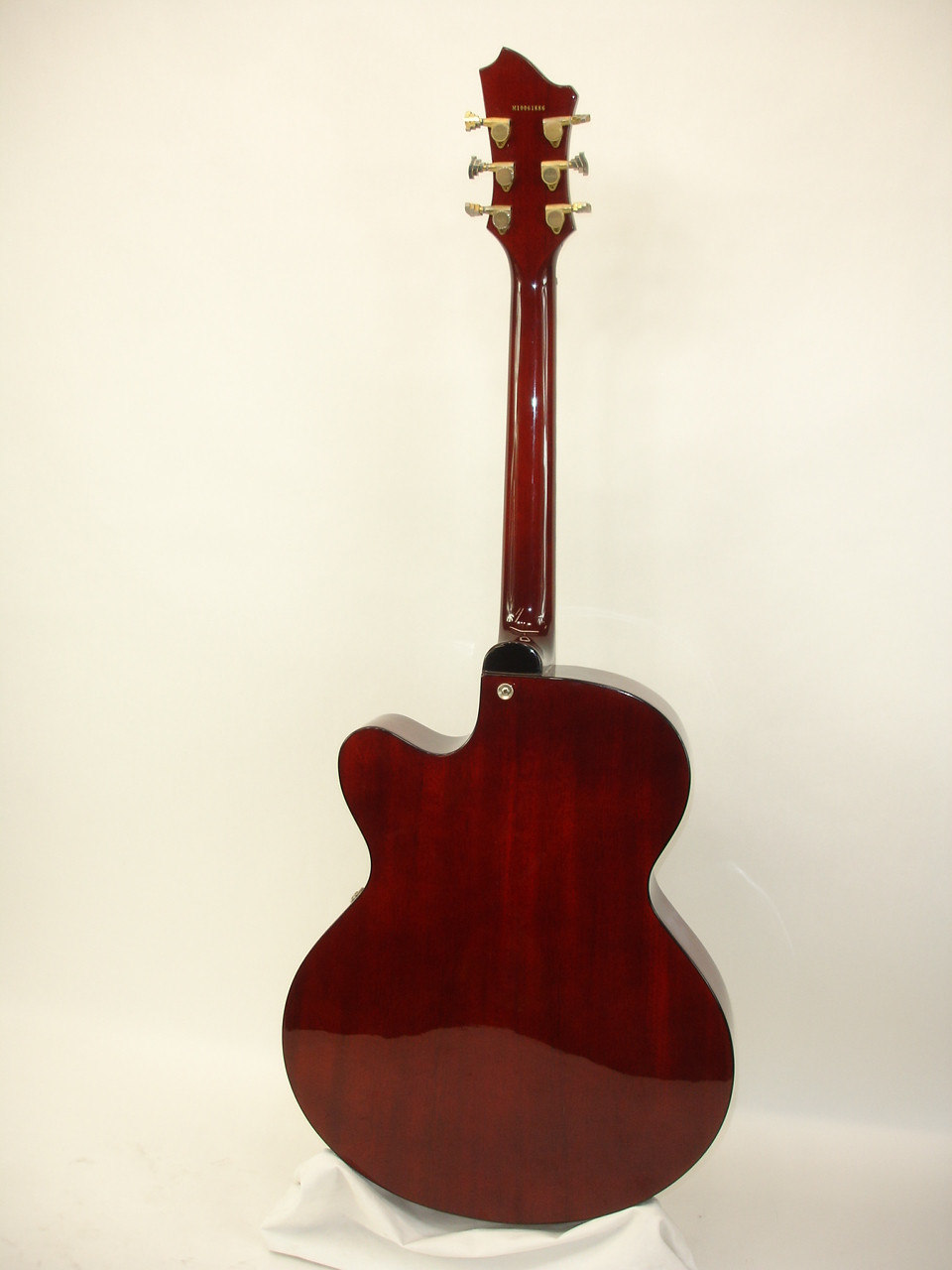 Hagstrom HL550 Hollow-Body Jazz Electric Guitar, Matte Natural