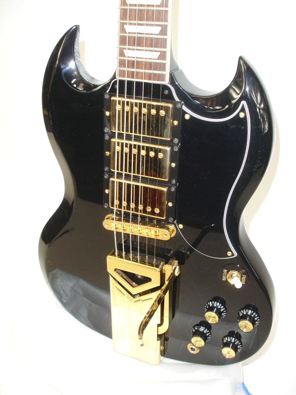 2014 Gibson SGS3 with Sideways Vibrola LTD Electric Guitar, Ebony