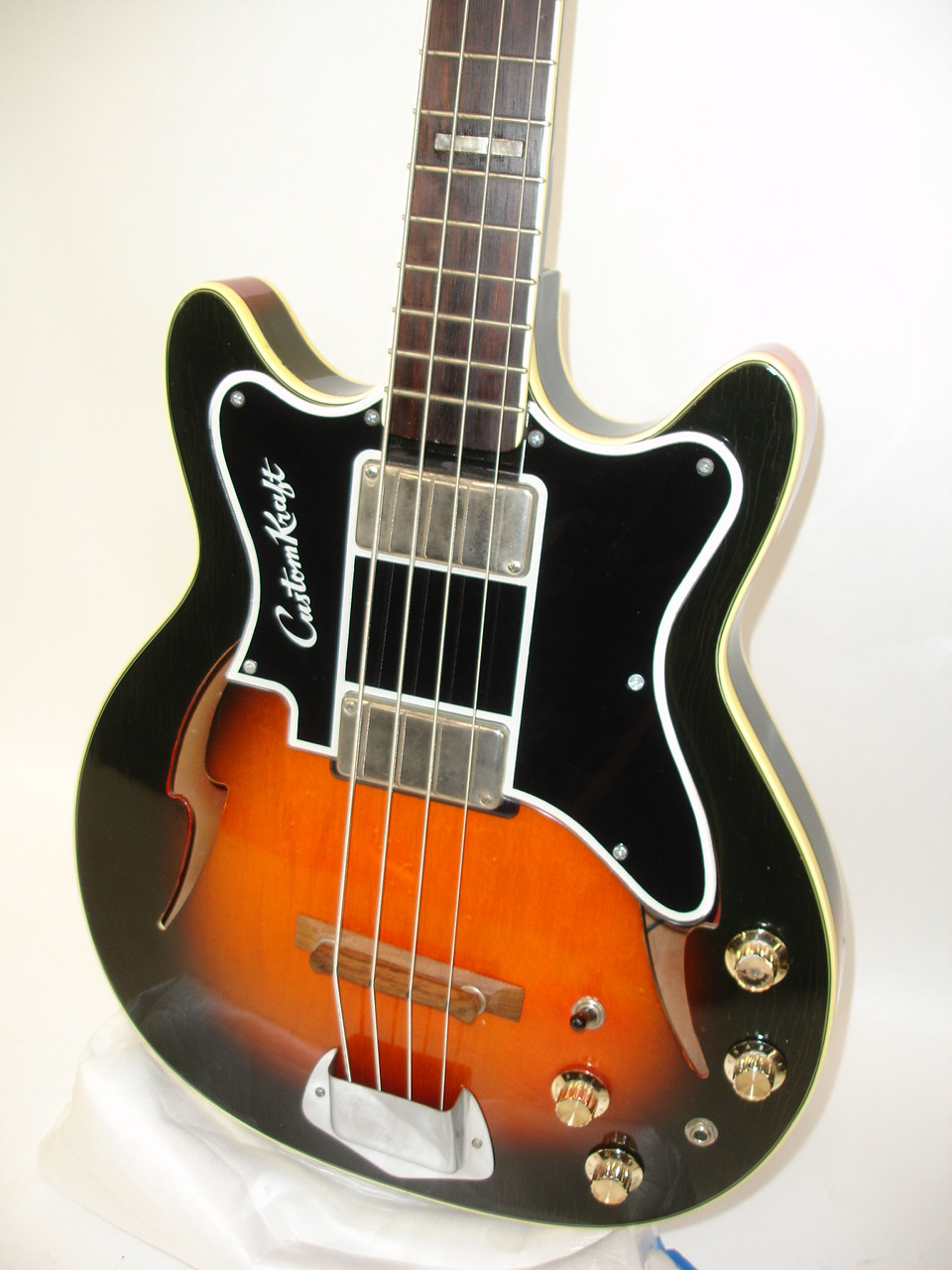 Vintage 1968 Custom Kraft Bone Buzzer 4-String Hollow-Body