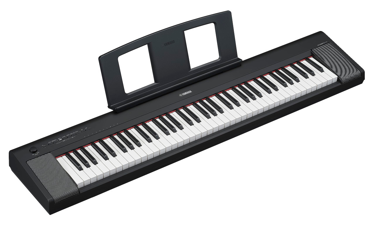 Yamaha Black 76-key entry-level portable digital piano. Includes