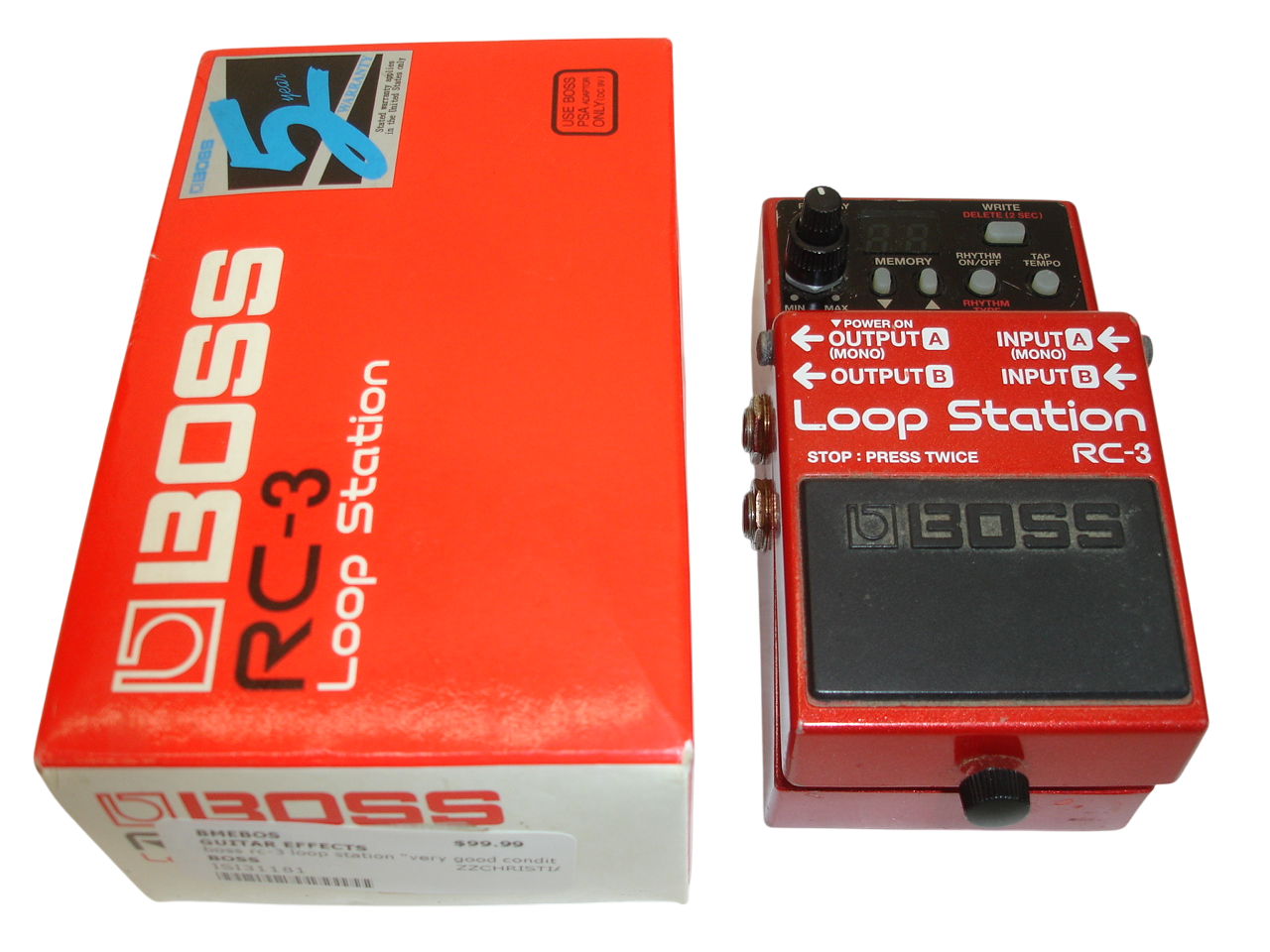 ギター BOSS RC-3 Boss RC-3 Loop Station Looper Guitar Effect Pedal w/ Box