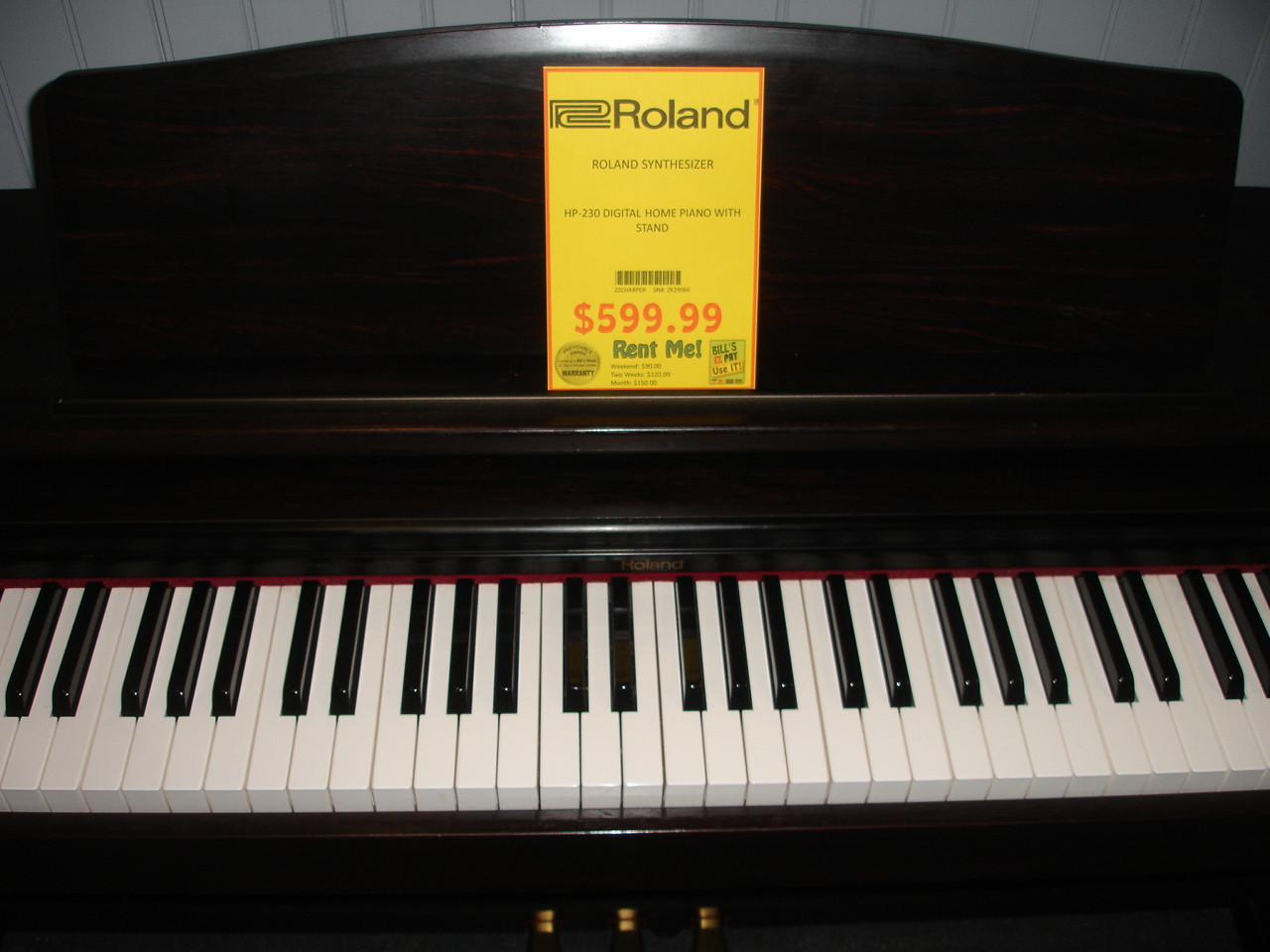 <電子ピアノ>Roland(ローランド) HP-230 机付き Roland HP-230 88-Key Digital Piano - Previously Owned - Bill's Music