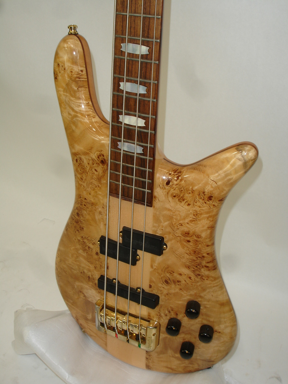 Spector Euro 4 LX 4-String Electric Bass Guitar, Poplar Burl