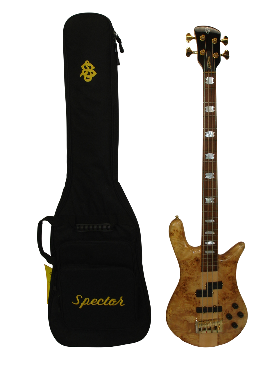 「値下げ中」Spector Euro 4LX Natural Spector Euro 4 LX 4-String Electric Bass Guitar, Poplar Burl
