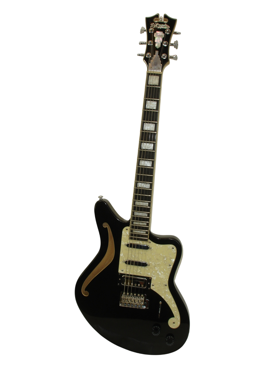 D'Angelico Premier Bedford SH Semi-Hollow Electric Guitar, Black