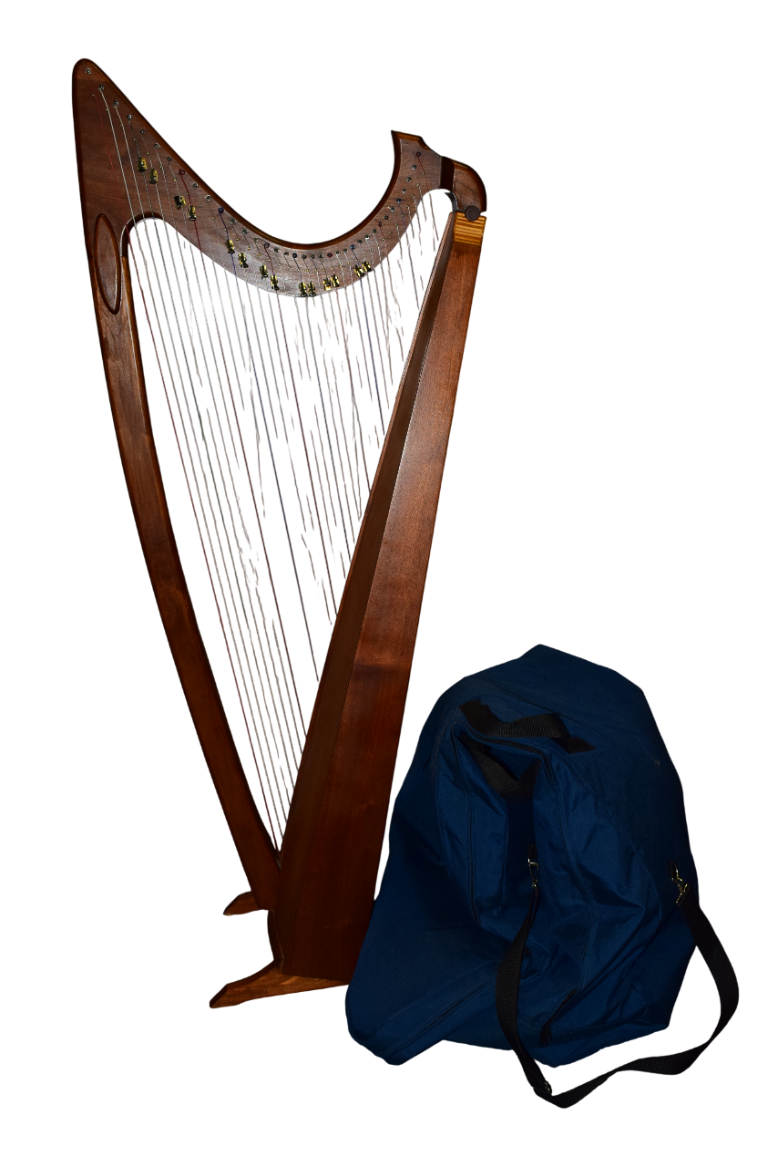 36-String Stand-Up Harp with Levers - Includes Bag - Previously