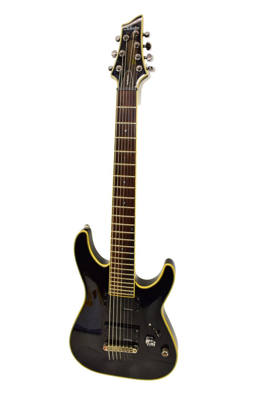Schecter C-7 Blackjack 7-String Electric Guitar, Gloss Black