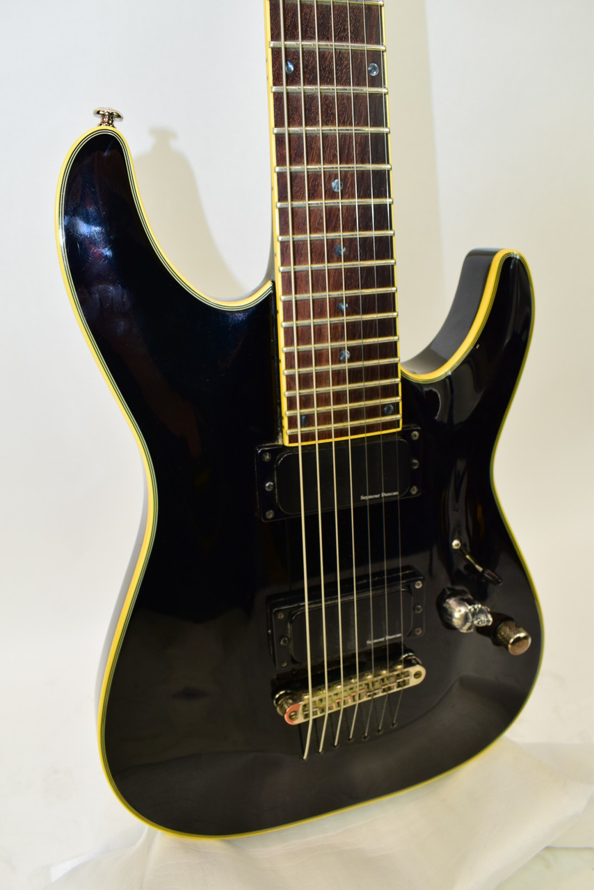 Schecter C-7 Blackjack 7-String Electric Guitar, Gloss Black