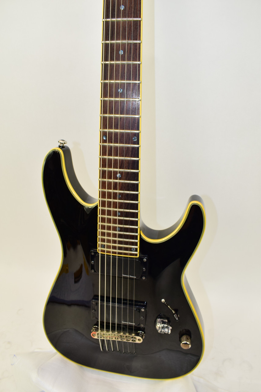 Schecter C-7 Blackjack 7-String Electric Guitar, Gloss Black