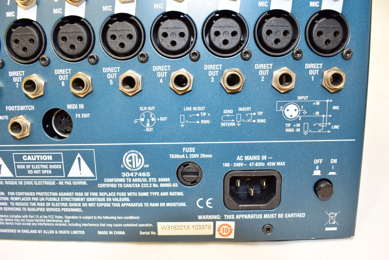 Allen & Heath MixWizard WZ3 16:2 16-Input Mixer - Previously Owned