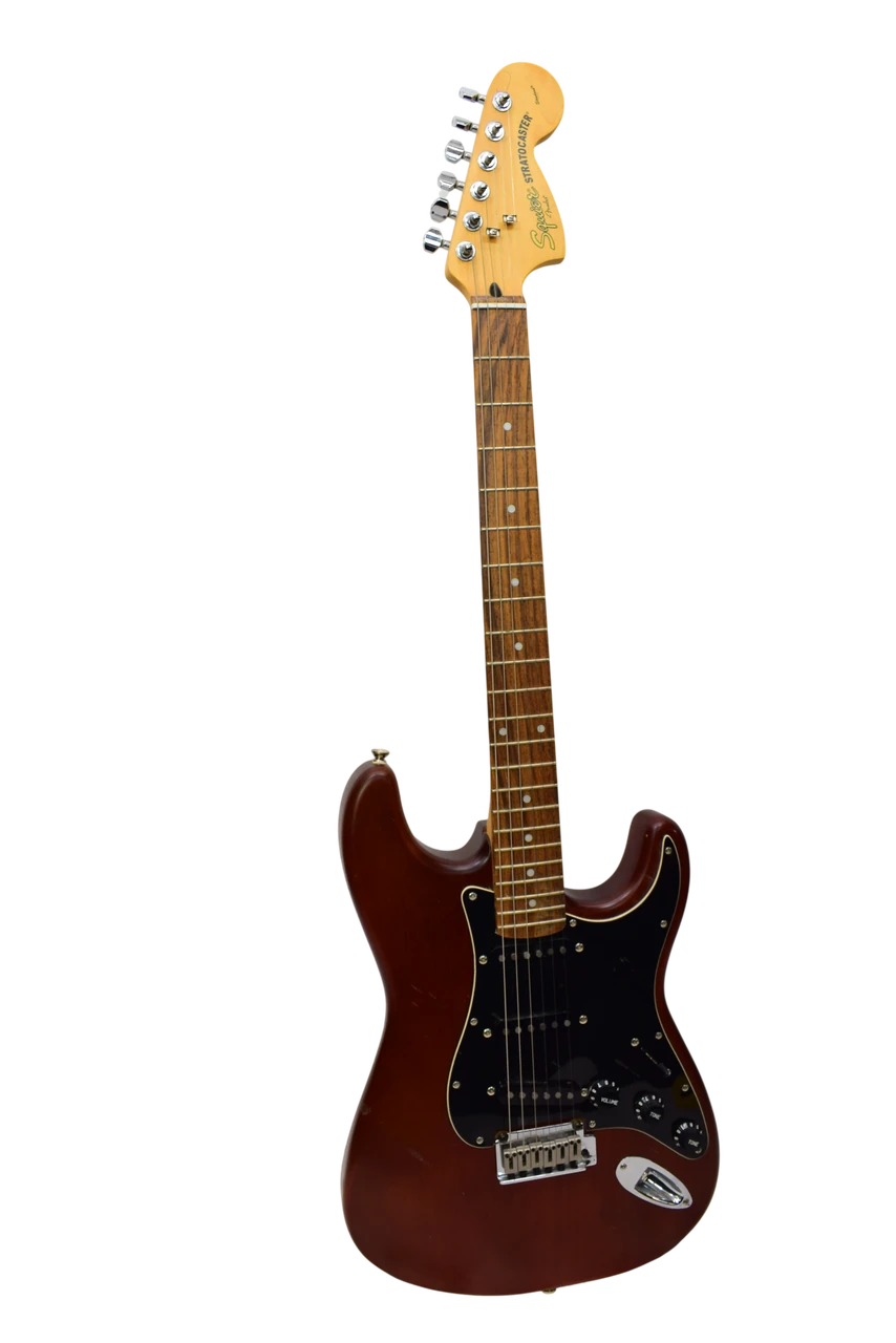 2005 Squier Standard Stratocaster Electric Guitar, Walnut