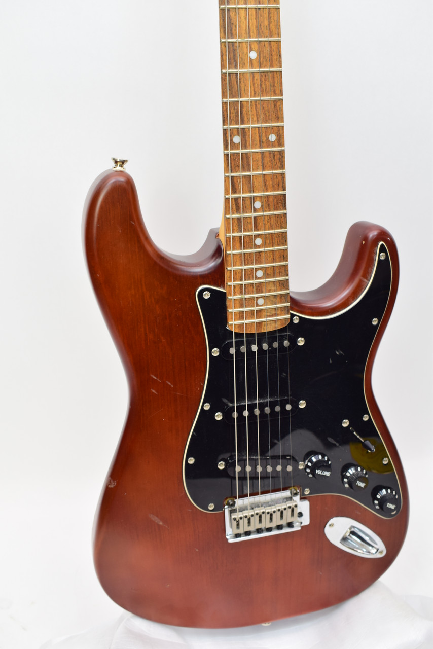 2005 Squier Standard Stratocaster Electric Guitar, Walnut
