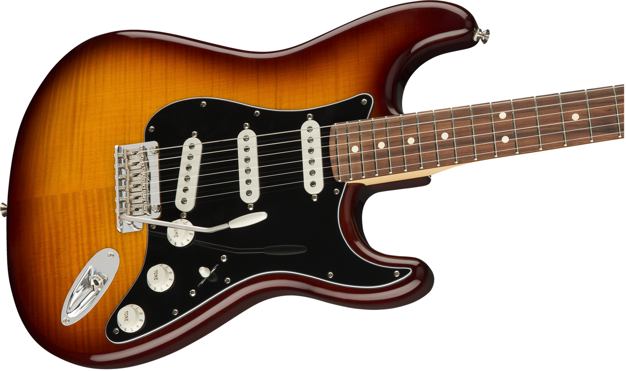 Fender Player Series Plus Top Strat, Tobacco Burst Finish, Pau