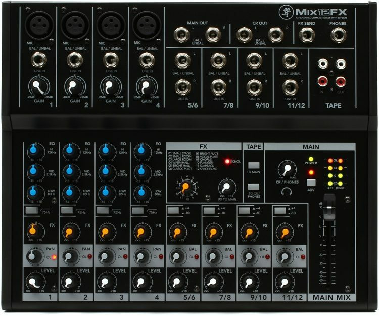 Mackie Mix12FX 12-channel Compact Mixer with Effects - Bill's Music