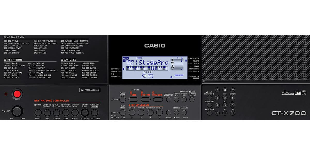 Casio CTX700 61 Key Portable Arranger Keyboard - Bill's Music