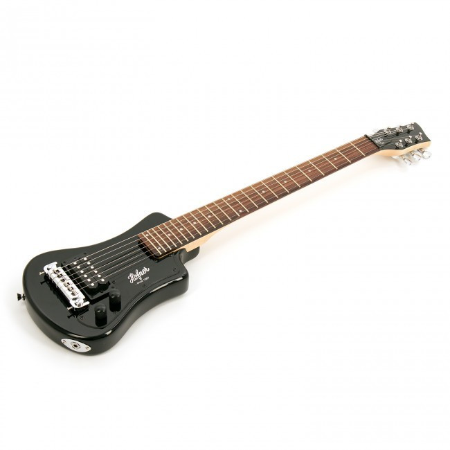 Hofner Shorty Model Travel Sized Electric Guitar, Black Finish w