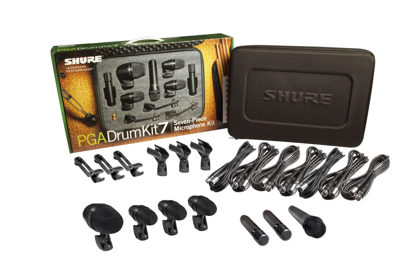 Shure PGA Series Drum Kit 7-Piece Microphone Set w/ Case - Bill's