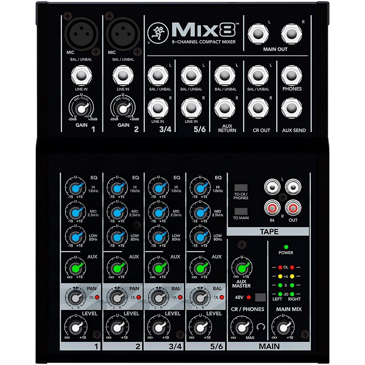 Mackie Mix8 8-channel Compact Mixer - Bill's Music