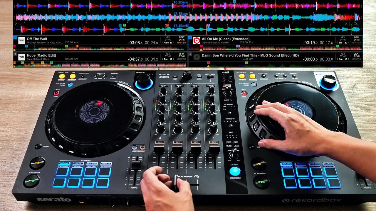 Pioneer DJ DDJ-FLX6 4-deck Rekordbox and Serato DJ Controller