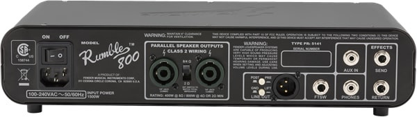 Fender Rumble, 800 HD, 120V Bass Amp Head - Bill's Music