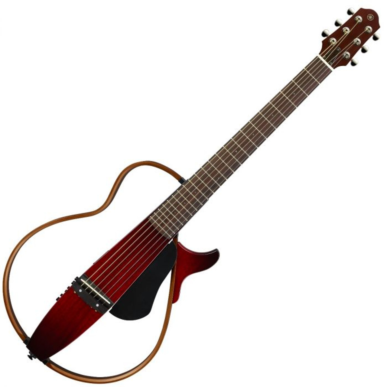 puur gallon Microcomputer Yamaha Steel-string Silent Guitar with gig bag and stereo headphones -  Crimson Red Burst - Bill's Music