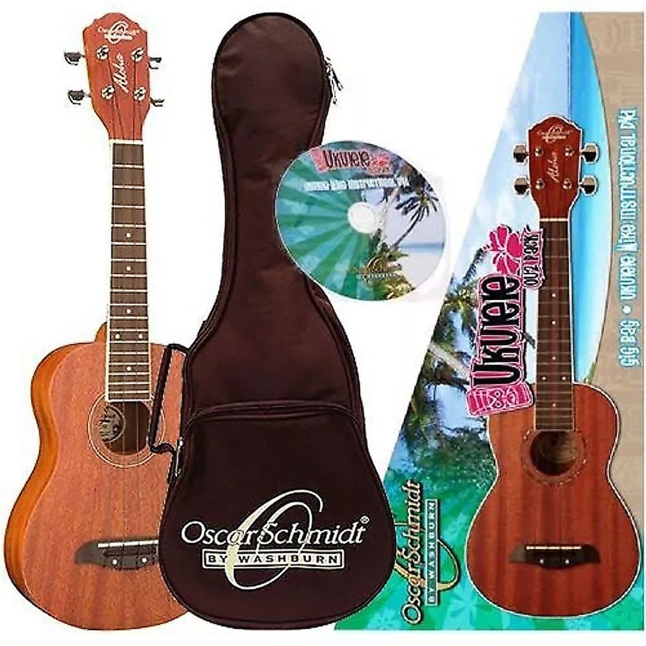 Utænkelig Blåt mærke Mudret Oscar Schmidt OU2PAK All Mahogany 4-String Ukulele Starter Pack w/Gig Bag,  Instructional DVD - Bill's Music