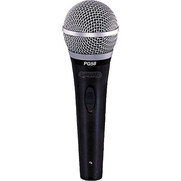 Shure *PG 58 PERFORMANCE MIC 1/4 INCH PLUG LEAD AND BACKGROUND