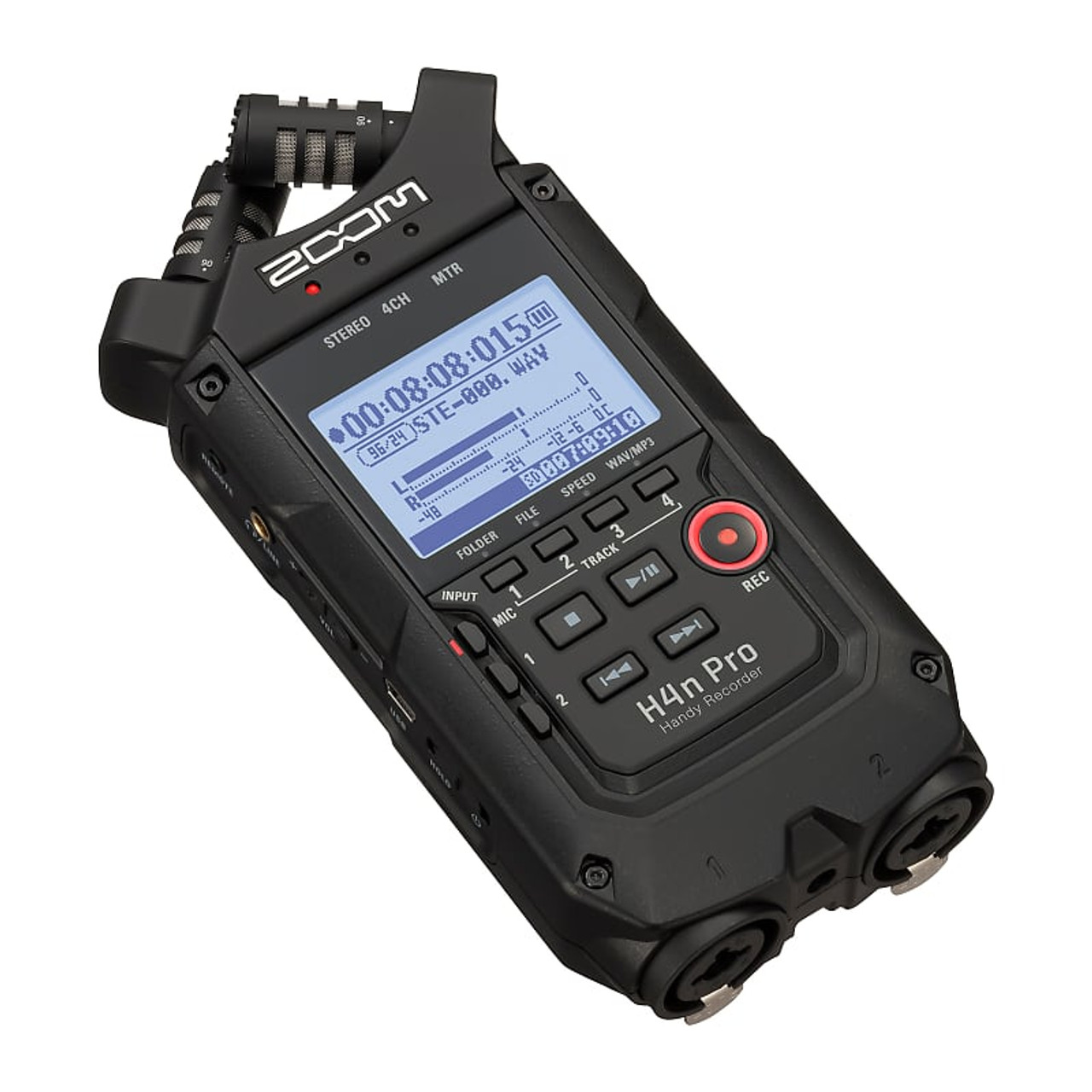 Zoom H4n Pro All Black 4-Track Portable Recorder - Bill's Music