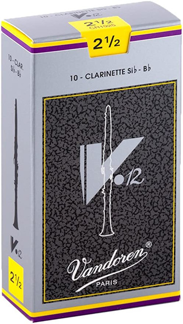 2 1/2; Bb Clarinet Reeds; Vandoren V-12; 10 per box