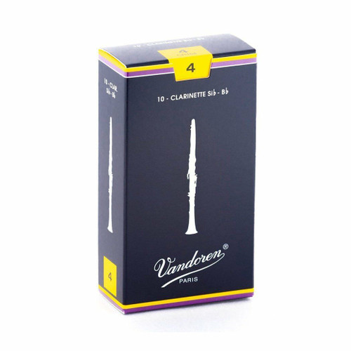 4; Bb Clarinet Reeds; Vandoren Traditional; 10 per box