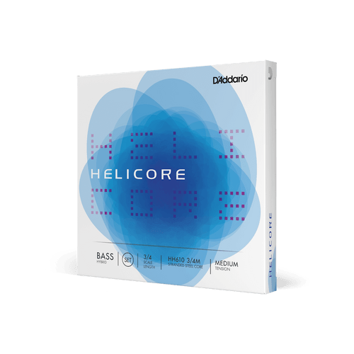 Helicore Hybrid Bass String Set, 3/4 Scale, Medium Tension