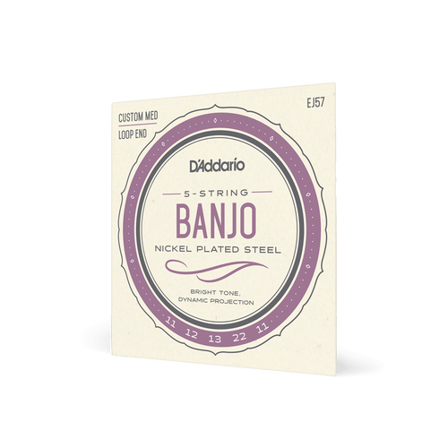 Set 5-String Banjo, Nickel, Custom Medium, 11-22