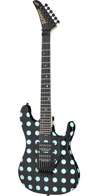 Kramer NightSwan, Black with Blue Polka Dots